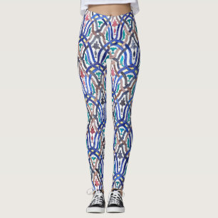 Marokkanisches Mosaik: farbenfrohes traditionelles Leggings