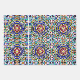 Marokkanisches Mosaik Geschenkpapier Set