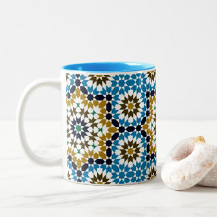 Marokkanisches Mosaik Traditionelles Geometrisches Zweifarbige Tasse