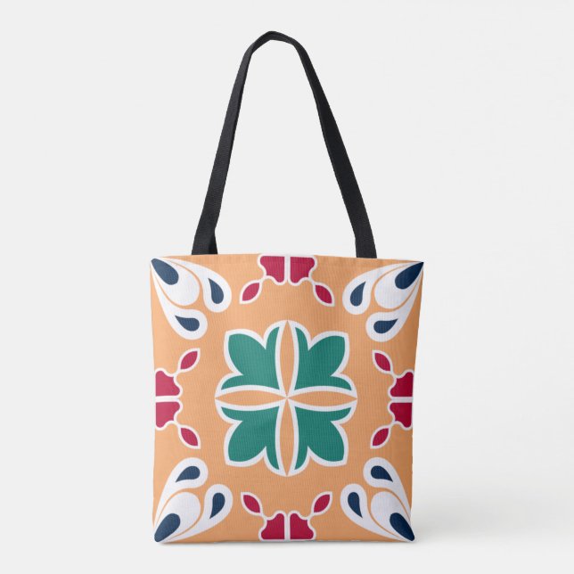 Marokkanisches Mosaikteppich aus Azteken Elegantes Tasche (Rückseite)