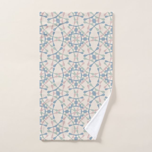 Marokkanisches Muster 2 (rosa und blau) Handtuch (Handtuch)