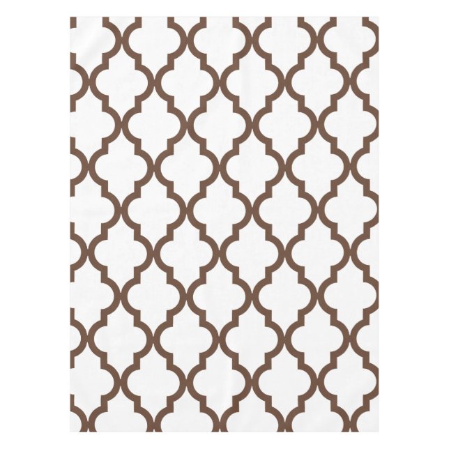 Marokkanisches Muster: Brown Tischdecke (Vorderseite)