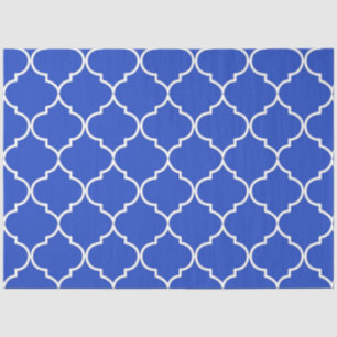 Marokkanisches Muster in Blau und Weiß Seidenpapier