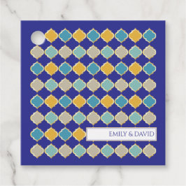 Marokkanisches Muster Tile Royal Golden Wedding Geschenkanhänger