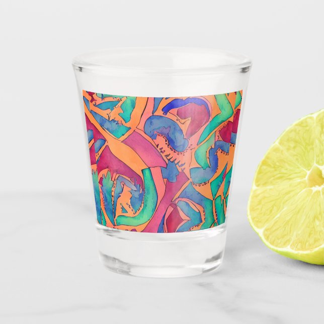 marokkanisches Schiebeglas Schnapsglas (Vorderseite)