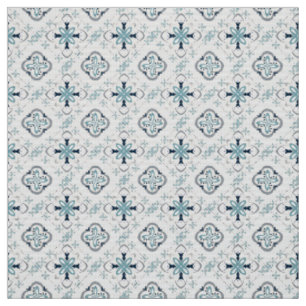 Marokkanisches Schmuck Blue Creme ethnische Stilri Stoff