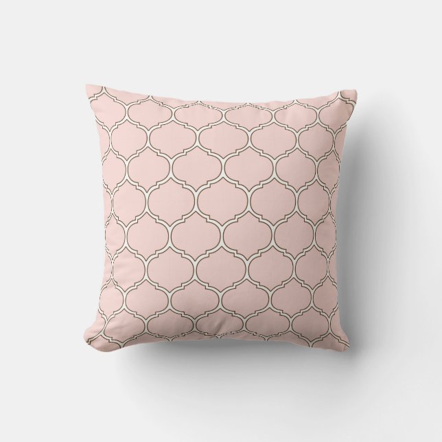 Marokkanisches Shabby Chic-Rosa-Kissen Kissen (Vorderseite)
