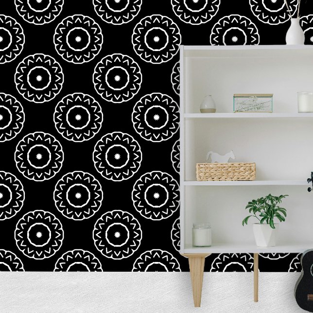 Marokkanisches White Simple Mandala Motifs auf sch Tapete (Von Creator hochgeladen)