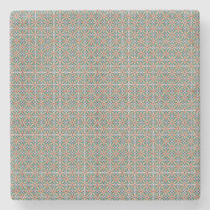 Marokkanisches Zellige-Muster Geometrischer Unters Steinuntersetzer