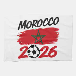 Marokko 2026 Fußball Fan Fußball Anhänger Stolz Geschirrtuch