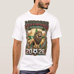 Marokko 2026 Personalisiertes Fußball-Fan-T-Shirt T-Shirt