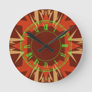 Marokko 3 Farben Runde Wanduhr