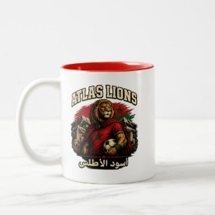 Marokko Atlas Löwen Fan Vintage Mar Tasse