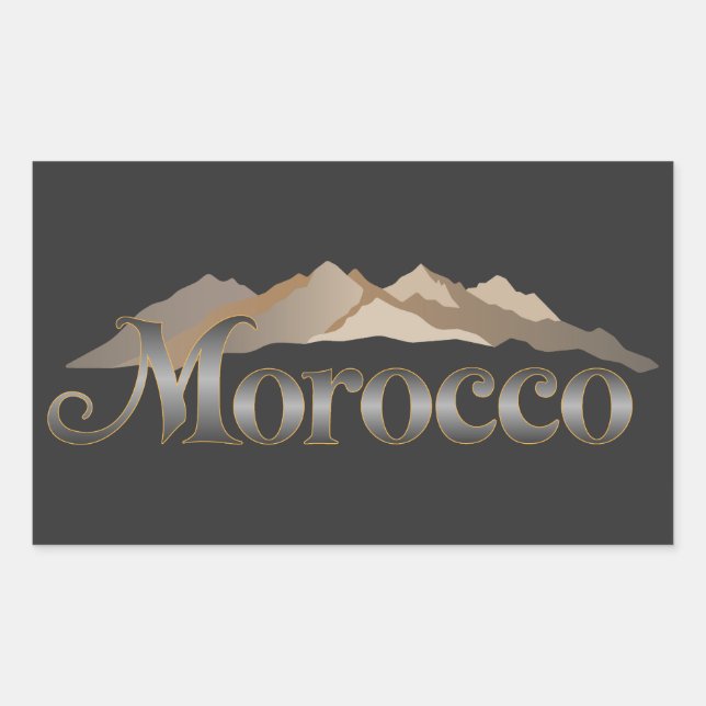 Marokko Atlas Mountains Rechteckiger Aufkleber (Vorderseite)