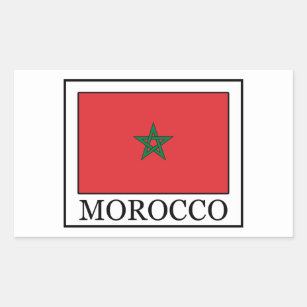 Marokko-Aufkleber Rechteckiger Aufkleber