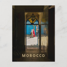 Marokko authentische Medina-Straßenfoto Postkarte
