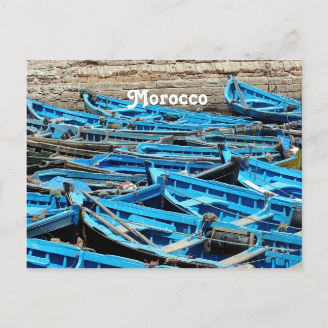 Marokko Boote Postkarte (Vorderseite)