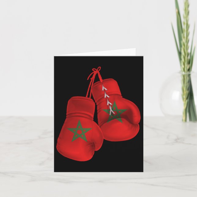 Marokko Boxhandschuhe Flaggenpreis Marokkanisches  Karte (Vorderseite)