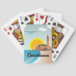 Marokko Casablanca Reiseplakat Spielkarten