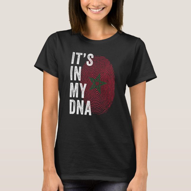 Marokko Es ist in meiner DNA Marokkaner Fingerabdr T-Shirt (Vorderseite)