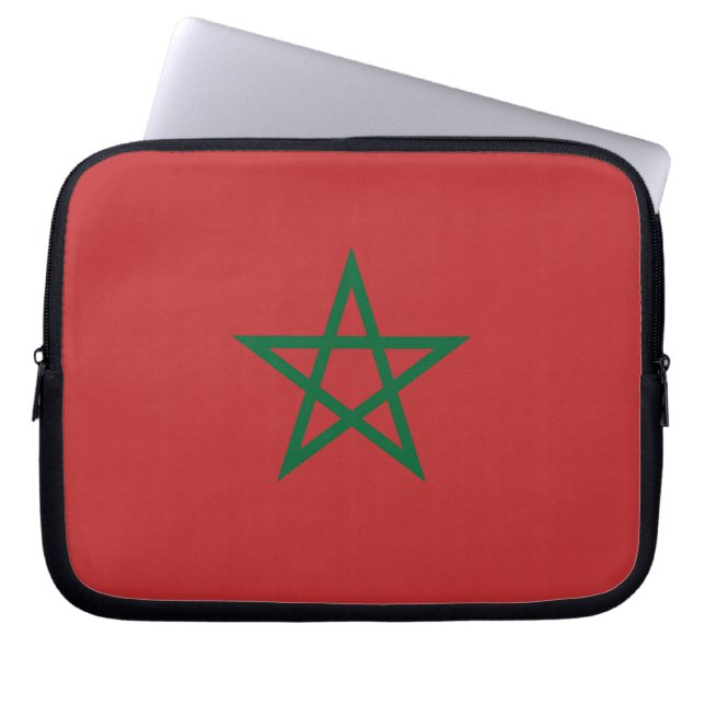 Marokko Fahne Laptop Sleeve (Vorderseite)