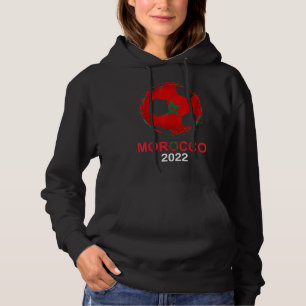 Marokko Flag 2022 Unterstützende marokkanische Fuß Hoodie