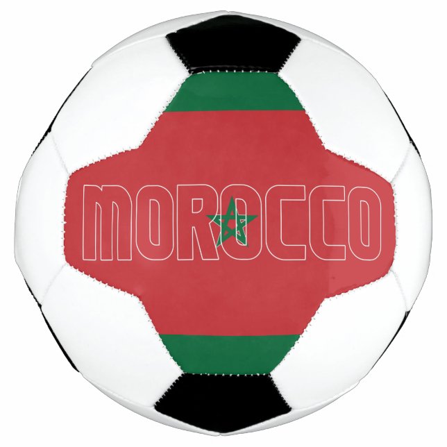 Marokko Flag Adortable Patriotic Fußball (Vorderseite)