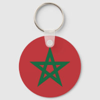 Marokko Flag Button-Schlüsselanhänger