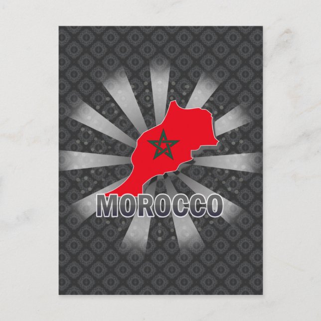 Marokko Flag Karte 2.0 (Vorderseite)