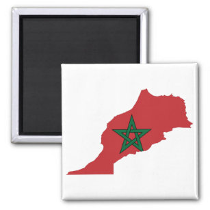 Marokko Flag Karte Magnet