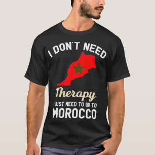 Marokko Flag Karte Reisegeschenke T-Shirt