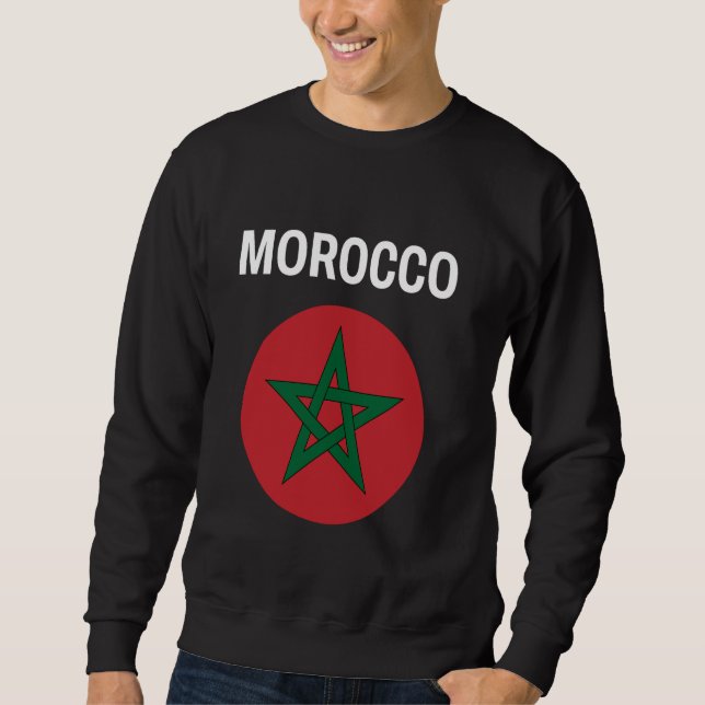 Marokko Flag Modern Sweatshirt (Vorderseite)