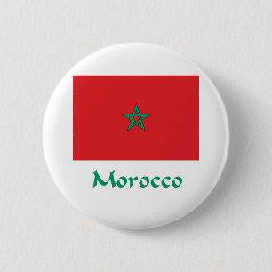 Marokko-Flagge Button