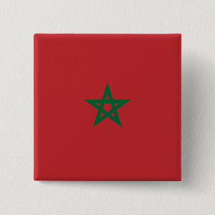 Marokko-Flagge Button