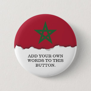 Marokko-Flagge Button