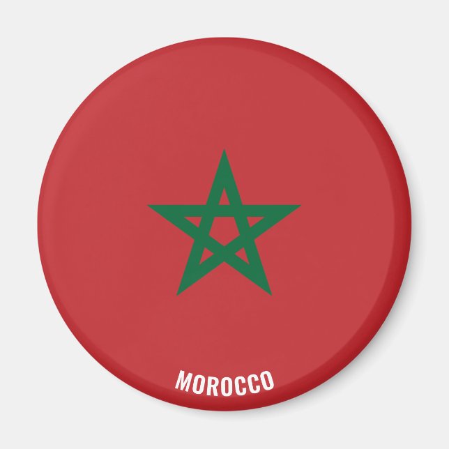 Marokko Flagge Charming Patriotic Magnet (Vorne)