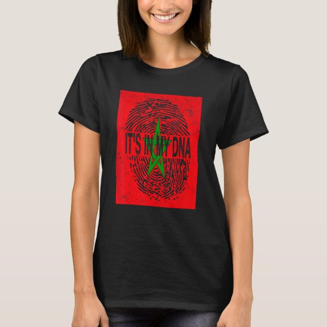 Marokko-Flagge Es ist in meiner DNA-Marokko-Flagge T-Shirt (Vorderseite)