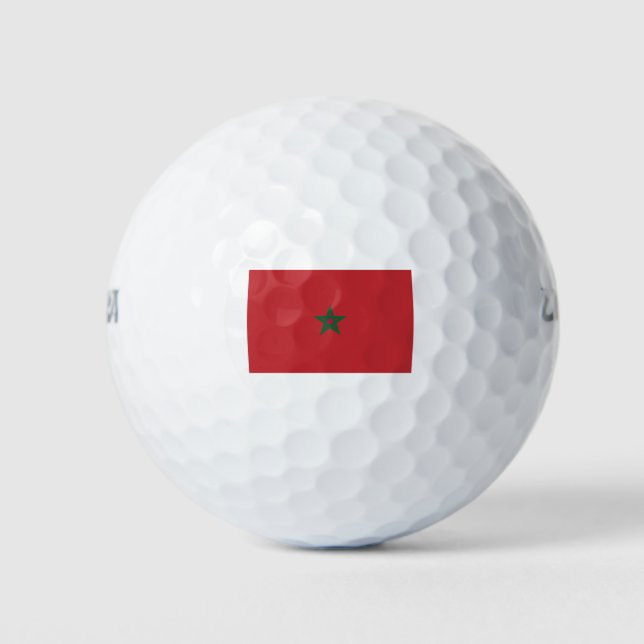 Marokko-Flagge Golfball (Vorderseite)