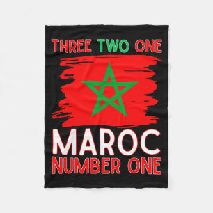 Marokko-Flagge Marokkanischer Fußballanhänger für  Fleecedecke
