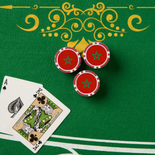 Marokko-Flagge Pokerchips