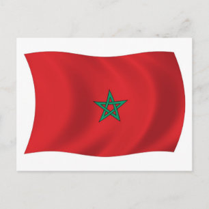 Marokko Flagge Postkarte
