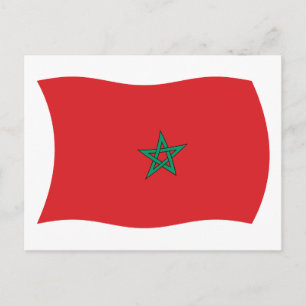 Marokko Flagge Postkarte