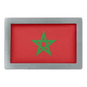 Marokko-Flagge Rechteckige Gürtelschnalle