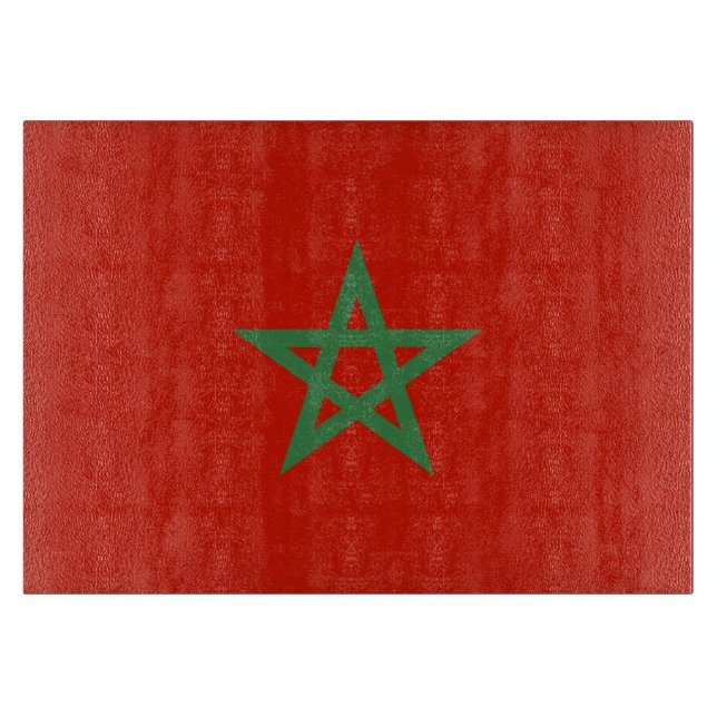 Marokko-Flagge Schneidebrett (Vorderseite)
