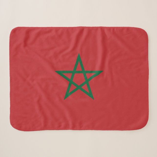 Marokko-Flagge Sherpadecke (Vorderseite (Horizontal))
