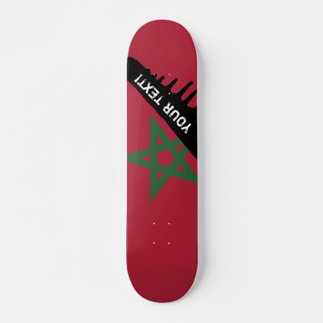 Marokko-Flagge Skateboard (Vorne)