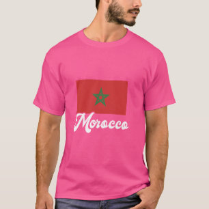 Marokko Flagge Stolz marokkanische Roots Nordafrik T-Shirt