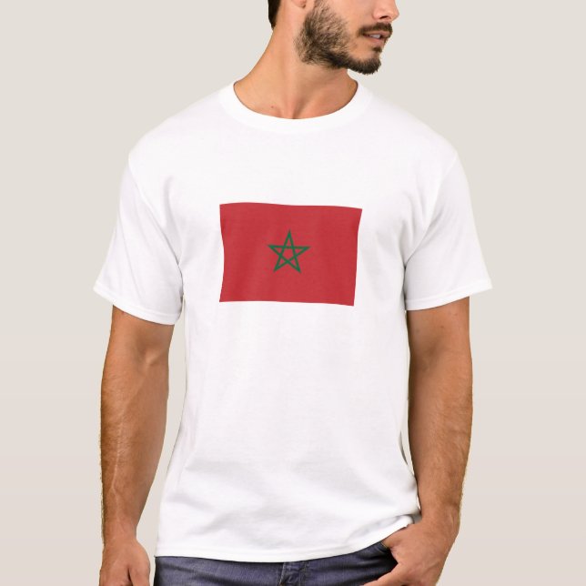 Marokko-Flagge T-Shirt (Vorderseite)