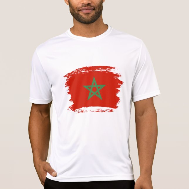 Marokko-Flagge T-Shirt (Vorderseite)