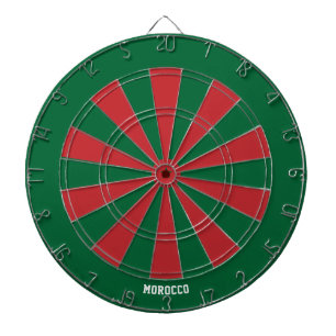 Marokko Flaggenpatrons Bullseye Dartscheibe